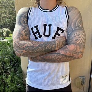 HUF White Mesh Tank Top